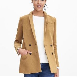 NWOT Banana Republic Camel Wool Blazer Coat sz 2